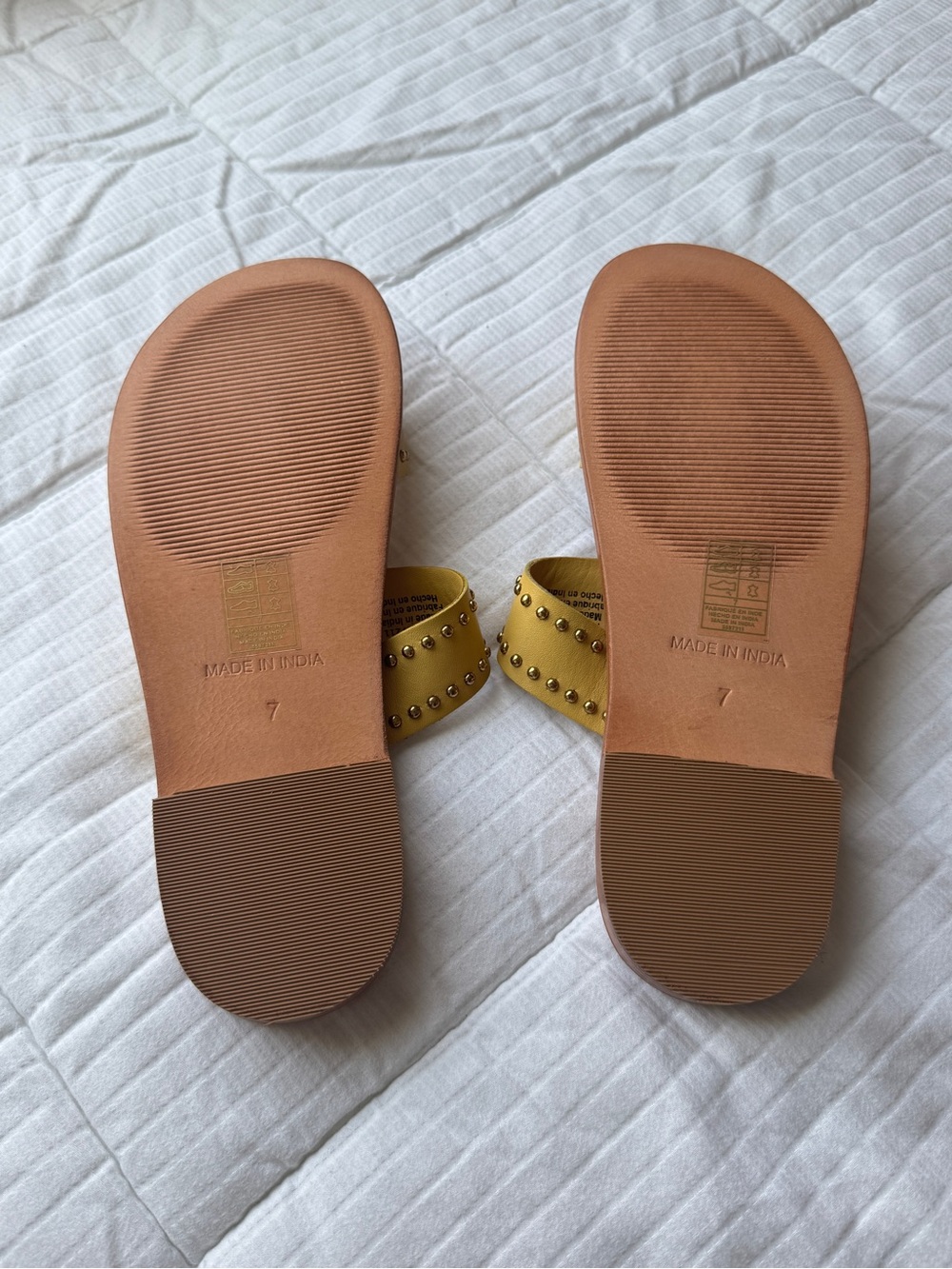 Free People Amelie yellow leather sandals, size 7 - Picture 6 of 11